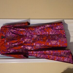 Ashro Red and Purple Floral Dress
